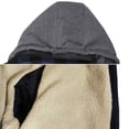 thumbnail image 2 of Men's Heavyweight Flannel Zip Up Fleece Lined Plaid Sherpa Hoodie Jacket (#802 Blue Grey, S), 2 of 2