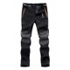 thumbnail image 2 of Pantalones de impermeables de otoño e invierno gruesos de felpa para hombre, diseño de cremallera Negro XXL Yuyangstore Pantalones de los hombres, 2 of 7
