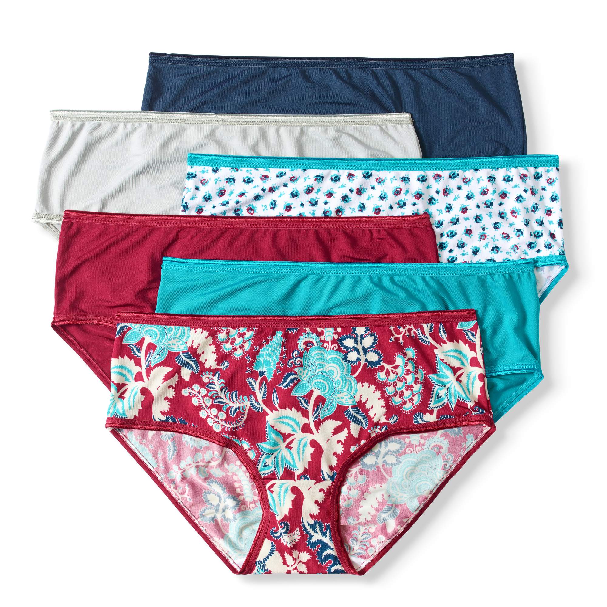 Cherokee 6 Piece Ladies Microfiber Hipster Underwear