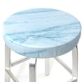 thumbnail image 3 of Fotbe Blue Marble Stool Covers Round,Waterproof Round Bar Stool Covers Bar Chair Covers Washable Stool Cushion Slipcover for 12-14 Inch Chair-12 inch, 3 of 7