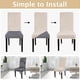 thumbnail image 4 of Fundas para sillas de comedor SearchI Jacquard, juego de 6 unidades, color beige, 4 of 7