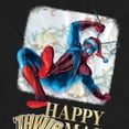 thumbnail image 3 of Spider-Man Womens Happy Thwipmas Window Christmas T-Shirt, 3 of 6