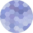 thumbnail image 1 of Ahgly Company Machine Washable Indoor Round Transitional Light Slate Blue Area Rugs, 6' Round, 1 of 7