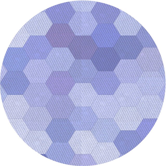 Ahgly Company Machine Washable Indoor Round Transitional Light Slate Blue Area Rugs, 6' Round