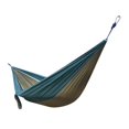 thumbnail image 1 of Hamaca de Camping Doble de Nailon Paracaídas Portátil con Cuerda de 2 Piezas Y de Mosquetón de 2 Piezas para Viajes de Mochilero 6 Colores Verde y marrón Baoblaze Hamaca de viaje, 1 of 8