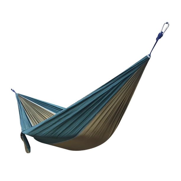 1 Unid de Hamaca para Doble Accesorio de Deportes Multiusos de Acampada Verde y marrón Sharpla Hamaca de viaje