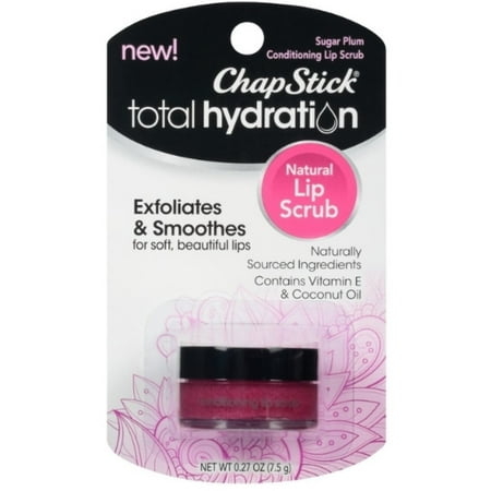 ChapStick Total Hydration Conditioning Lip Scrub, Sugar Plum, 1 ea (Pack of 3)