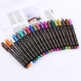 thumbnail image 3 of EGNMCR Pens 1.5ml Color Hard Tip Sign Pen Black Card Painting Pen 20 Colors marker pen, 3 of 8