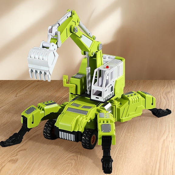 Steel Power Deformable Engineering Vehicle Super Long Truck Liftable Excavator Truck Model Children's Toy Car Boy