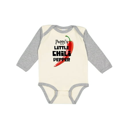 

Inktastic Poppi s Little Chili Pepper Gift Baby Boy or Baby Girl Long Sleeve Bodysuit