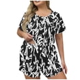 thumbnail image 2 of Fengactive Women's Plus Size Pajama Set Cute Cartoon Print Sleepwear Short Sleeve Top and Shorts Loungewear, 2 of 6