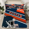 thumbnail image 2 of Erosebridal Ball Game Football Full Sheet Sets,Navy Red Bedding Full Size,Sport Theme Decor(Denver),Lightweight,4-Piece, 2 of 7