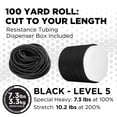 thumbnail image 2 of THERABAND Resistance Tubes, 100 ft, Black, Special Heavy Thickness, 7.3 lbs Resistance, Level 6, 2 of 10