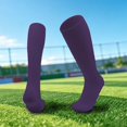 thumbnail image 2 of Boys Solid Color Football Socks Long Tube Knee High Socks Athletic Sport Socks for Soccer Training and Daily Wear, 2 of 5