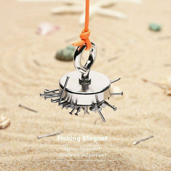 Powerful Neodymium Rare Earth Magnet, Up To 350lb M8 Fishing Magnet, With Lifting Eye Bolt, Is Very Suitable For Fishing In The Lake. The Fishing Magnet Has A Super Force For Fishing