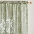thumbnail image 3 of Sunyuer Lace Curtains Butterflies Embroidery Sheer Curtains Elegant Vintage Floral Butterfly Curtain Panels Rod Pocket Curtain for Living Room Bedroom Window Door, 2 Panel, 3 of 8