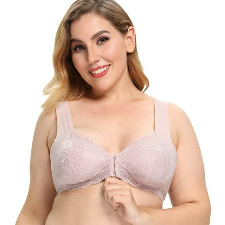

Clearance!Women s Large Size Sports Bra Front Buckle Bra All-Match