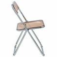 thumbnail image 4 of LeisureMod Folding Dining Chair in Acrylic with Chrome Steel Frame and Open-Back Design for Modern Home, Kitchen, Cafes Lawrence Collection Set of 4, 4 of 18