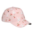 thumbnail image 3 of Naloa Original Classic Low Profile Hat Men Women Baseball Cap Dad Hat Adjustable Unconstructed Rabbit And Cherry Print Cap, 3 of 9