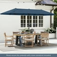 thumbnail image 2 of Gymax 13 FT Double-sided Patio Umbrella Outdoor Large Twin Size Umbrella Navy, 2 of 10