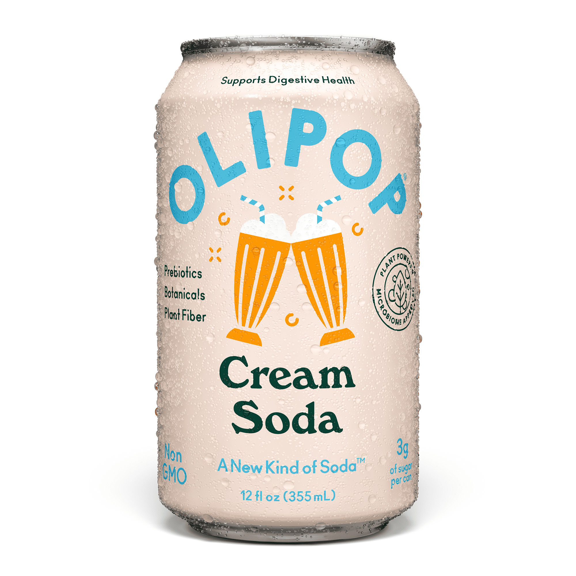 OLIPOP, Prebiotic Soda, Cream Soda, 12 fl oz, 12 Pack - Walmart.com