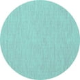 thumbnail image 1 of Ahgly Company Machine Washable Indoor Round Abstract Turquoise Blue Contemporary Area Rugs, 8' Round, 1 of 4