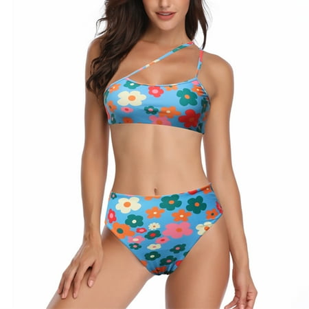 

Finelylove Swimsuit Women Support Sport Bra Style Bikini Blue XL
