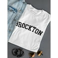thumbnail image 3 of Brockton Black Text  Women White T-Shirt, Female x-Large, 3 of 4