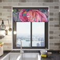 thumbnail image 2 of Pink Flamingo Curtain Valances Farmhouse Design Window Treatment Decor Blackout Rod Pocket for Windows Living Room Kitchen 54" x 18", 2 of 5