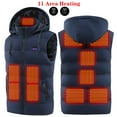 thumbnail image 7 of Heated Vest for Men Usb Rechargeable 2 Heat Levels 11 Heating Zones Waterproof Electric Heated Jackets Heated Jackets for Men Navy M, 7 of 7