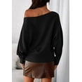 thumbnail image 5 of PRETTYGARDEN Women Off The Shoulder Sweater Fall Trendy Long Batwing Sleeve Knit Pullover Going Out Tops Winter Clothing, 5 of 10