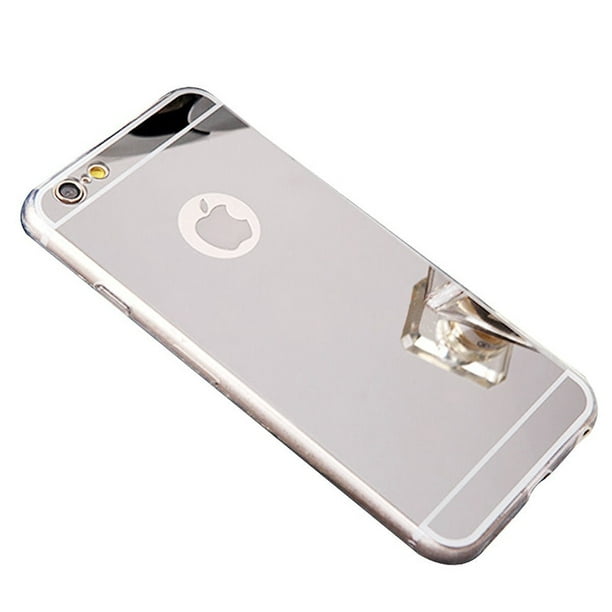 Apple iPhone 8 Plus Étui, Miroir Réfléchissant Easy Grip Étui Mince pour iPhone 8 Plus - Argent