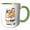 Green/White, variant on 3drose, Ellen Clapsaddle – Boy and Girl Holding Chicklets, 11oz Mug