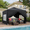 5 PCS-Gray(With Black Gazebo), variant on Outdoor Patio Furniture Set, Asofer Rattan Wicker Outdoor Conversation Sectional Sofa Set for Backyard,Porch,Poolside