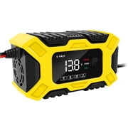E-FAST Car Battery Chargers /6A Full Automatic Battery Chargers Maintainer 3-Stage Portable Trickle Chargers Battery Desulfat