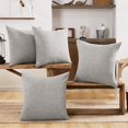 thumbnail image 1 of HTOOQ 24x24 Pillow Covers, Faux Linen Throw Pillow Covers, Large Cushion Covers, Outdoor Pillowcase for Patio(24 x 24 Inch, Light Grey, Set of 4, No Pillow Insert), 1 of 7