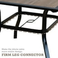 thumbnail image 4 of Kozyard 37" x 37" Patio Dining Table - Outdoor Dining Set for 4, Perfect for Backyard & Patio Dining, Outdoor Patio Table with Umbrella Hole, Square Patio Table Design (Black), 4 of 5