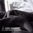 thumbnail image 5 of IR Imperial Rooms Sherpa Bed Blanket Soft Thick & Warm Fluffy Plush Winter Fleece Reversible Lightweight Queen (90x90) Black, 5 of 8