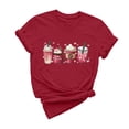 thumbnail image 2 of Meichang T-Shirts de la Saint-Valentin pour Femmes Mignons Cœur Graphique T-Shirts Manches Courtes Col Rond Cadeau de Saint-Valentin Tee Décontracté Cœurs Hauts, 2 of 6
