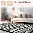 thumbnail image 2 of ODIKA 4' x 6' Machine Washable Non-Slip Area Rug, Zebra Wavy-Stripe High Traffic Rug, Gray, 283351, 2 of 7