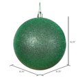 thumbnail image 2 of Vickerman 15.75" Green Glitter Ball Ornament, 2 of 2