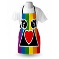 thumbnail image 3 of Valentines Apron Love Wins Queer Gay Couple Holding a Heart Girlfriend Romantic Happy Graphic, Unisex Kitchen Bib Apron with Adjustable Neck for Cooking Baking Gardening, Multicolor, by Ambesonne, 3 of 3