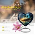thumbnail image 5 of Celestial Glow Golden Blooms Cremation Urns For Human Ashes Adult Female - Heart Mini Heart Urn for Human Remembrance - Small Keepsake for Adult Male - Cremation Urn (3inch,2PCS), 5 of 5