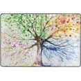 thumbnail image 4 of SKYSONIC 36x24in Tree of Life Area Rug, Colorful Season Leaves Floor Carpet for Indoor Living Dining Room Bedroom, 4 of 7