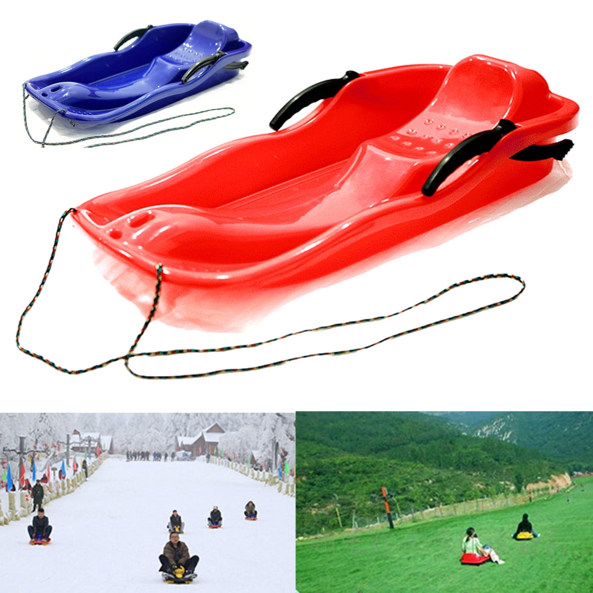 Snowboards Snow Sled Skiing Board Toy Flying Sand Grass Carpet for Children Adult 53x18in Portable Rolling Snow Slider
