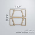 thumbnail image 3 of Ekena Millwork 15 3/8"W x 15 3/8"H x 3/8"T Medium Greeley Decorative Fretwork Wood Wall Panels, Hickory, 3 of 3