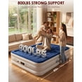 thumbnail image 6 of Queen Size Air Mattress with Built-in Pump, 18" Raised Blow Up Mattress, Fast 3-Min Inflation, Portable Leak-Proof Air Bed for Guests, Camping, Moving & Home, 6 of 8