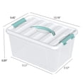 thumbnail image 2 of Vababa 14 L Clear Latch Storage Bins with Top Handle, 4 Pack Plastic Storage Box with Lid, 2 of 8