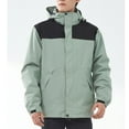 thumbnail image 4 of YLSDY Men's Softshell 3 in 1 Winter Jacket Windproof Waterproof Fleece Liner Outdoor Coat Thermal Warm Tactical Jacket Detachable Hooded Hiking Camping Ski Snowboard Hunting Jackets Green XXXL, 4 of 4
