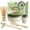 Gradient green, variant on ddLUCK Matcha Tea Bowl Ceramics Tool Retro Green (Smudged Color) 7-Piece Set for Matcha Lovers